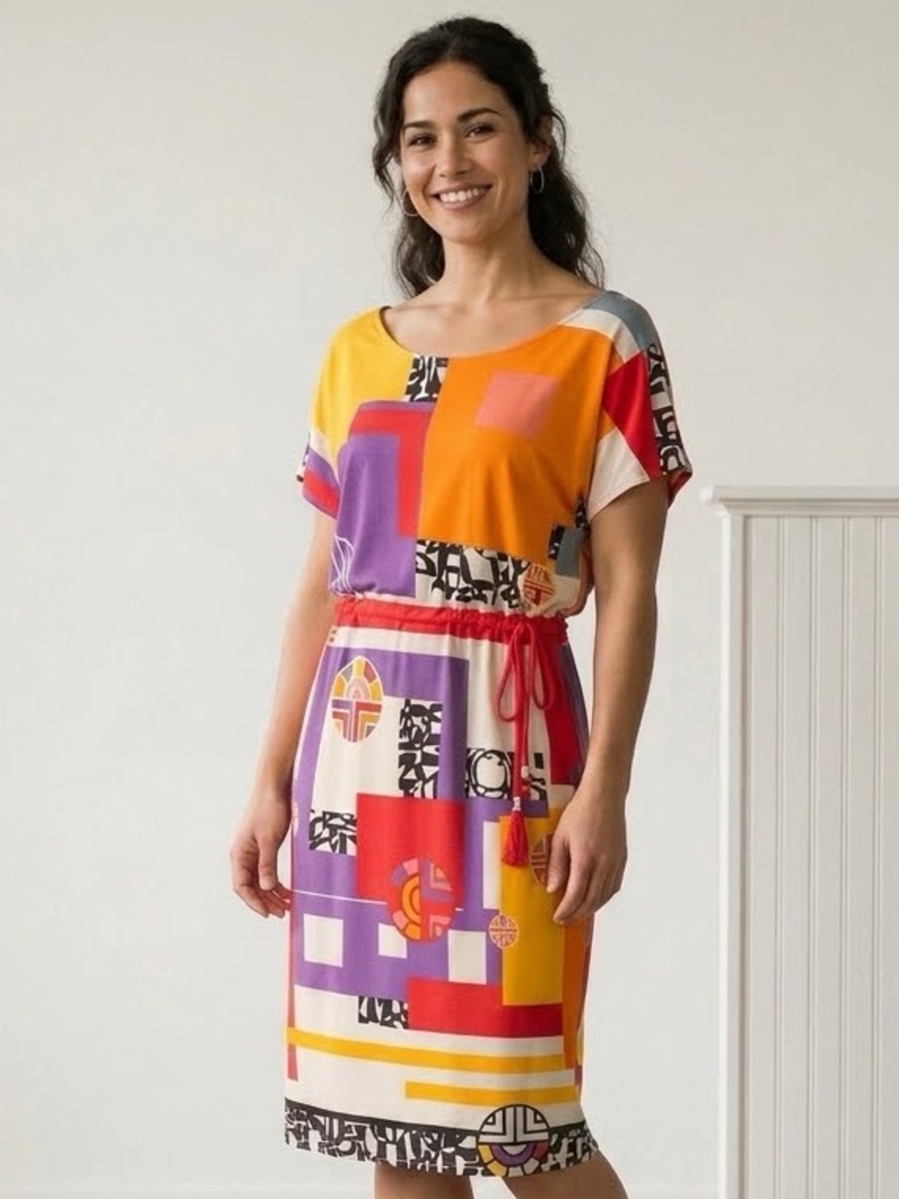 Luxury Brand Feraud Paris Colourful Sundress